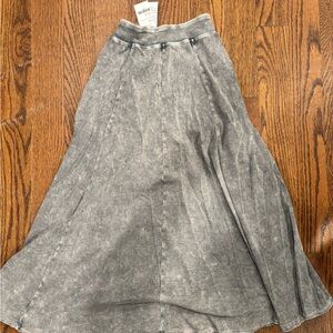 Hard Tail Forever Princess Midi Skirt grey mineral wash
